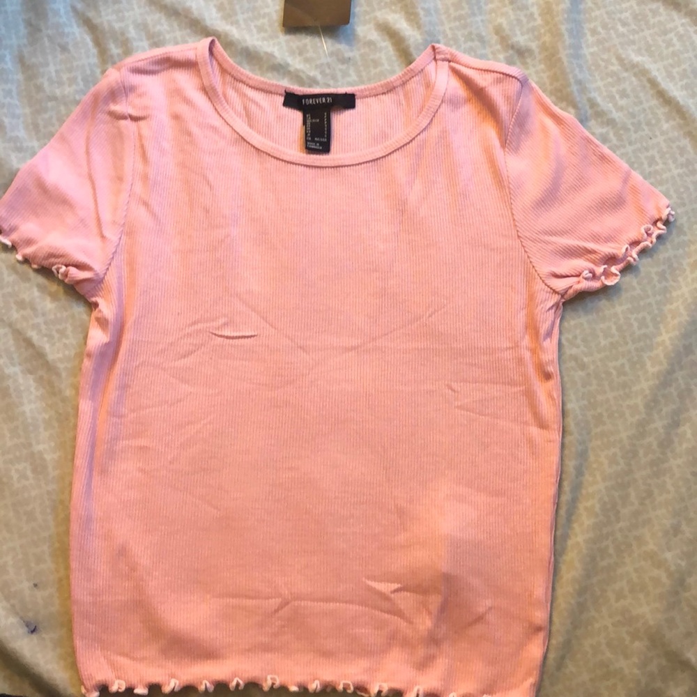 Dusty pink/white top